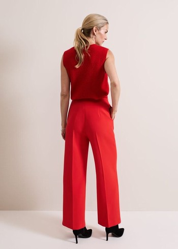 Phase Eight Aubrielle Wide Leg Trousers Red Australia | ZL7346201